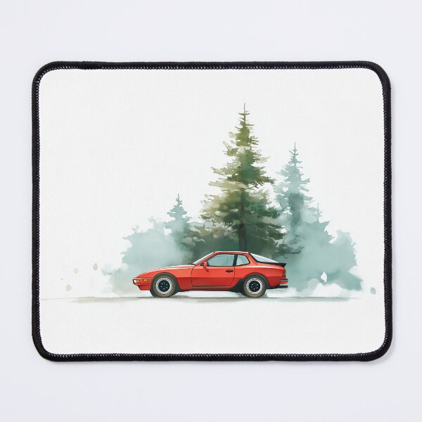 Item preview, Porsche 944 Winter Wonderland Watercolor designed and sold by blackdogshop.