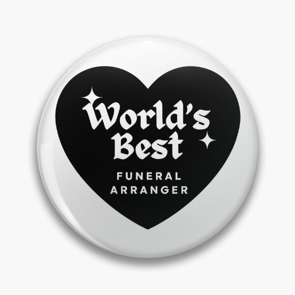 Item preview, World’s Best Funeral Arranger | Gothic Dark Humour Heart Design designed and sold by The Black Cat Coven GB.