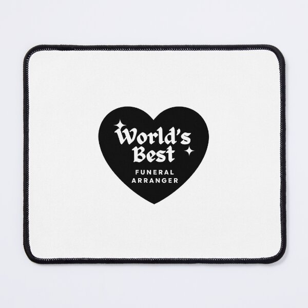 Item preview, World’s Best Funeral Arranger | Gothic Dark Humour Heart Design designed and sold by The Black Cat Coven GB.