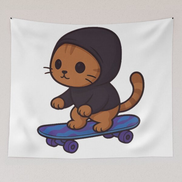 Item preview, Cat on a skateboard designed and sold by Adriiian Shop.