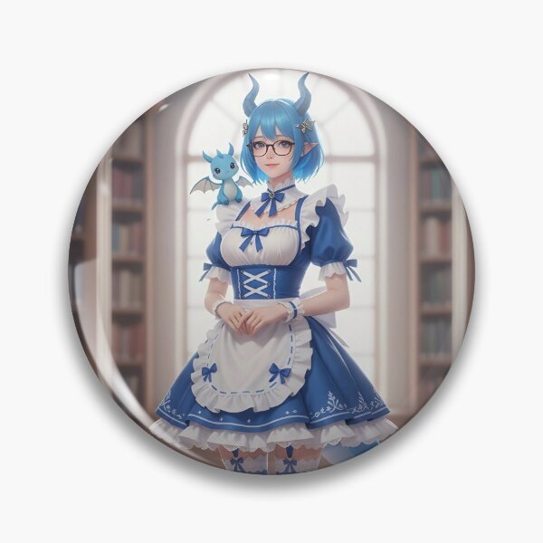 Item preview, Blue Dragon Maid in The Grand Library designed and sold by DomeGeekArt.