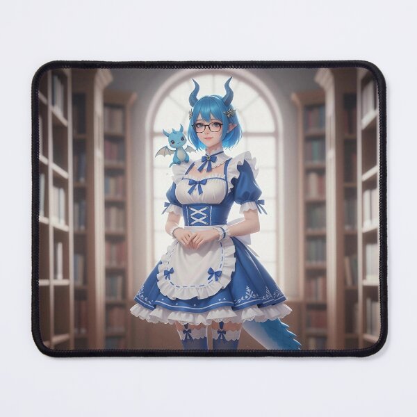 Item preview, Blue Dragon Maid in The Grand Library designed and sold by DomeGeekArt.
