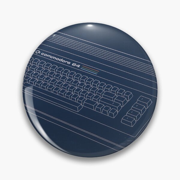Item preview, Commodore C64 Computer Blueprint Retro Design designed and sold by Retr0Tshirts.