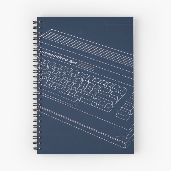 Item preview, Commodore C64 Computer Blueprint Retro Design designed and sold by Retr0Tshirts.