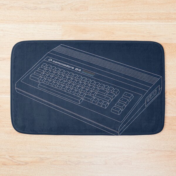 Item preview, Commodore C64 Computer Blueprint Retro Design designed and sold by Retr0Tshirts.