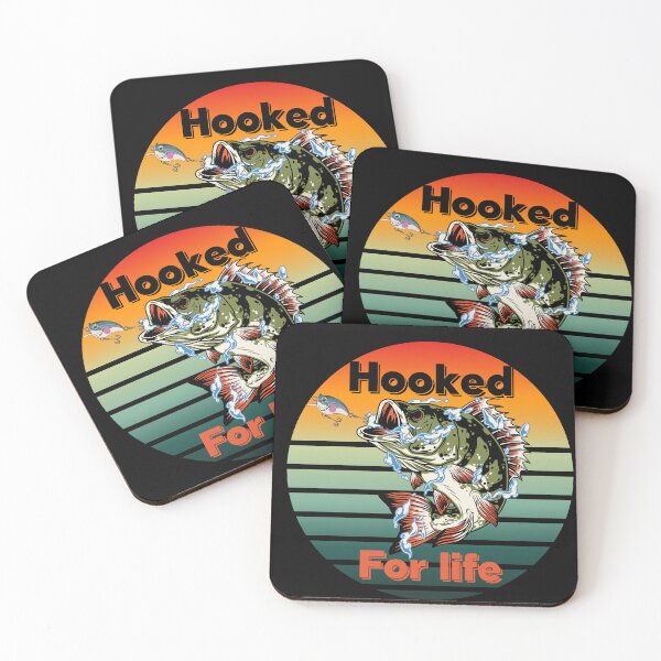 Item preview, Hooked for life, gifts for fisherman, bass fishing,  designed and sold by Colours of hope .