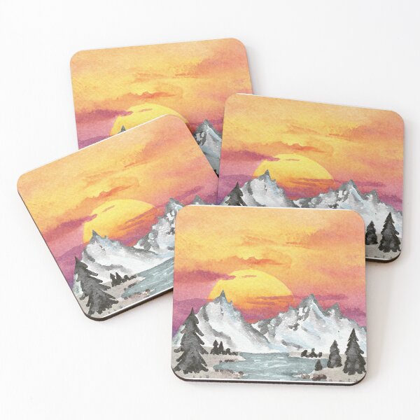 Item preview, Beautiful sunset in the mountains designed and sold by SofikoDesigns.