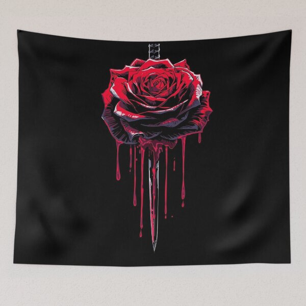 Item preview, Bleeding Rose Emotional Violence Metaphor Revenge Sharp Beauty Art designed and sold by Creativity Meets Healing.