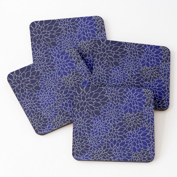 Item preview, Navy Blue Dahlia Flower Petals designed and sold by rewstudio.
