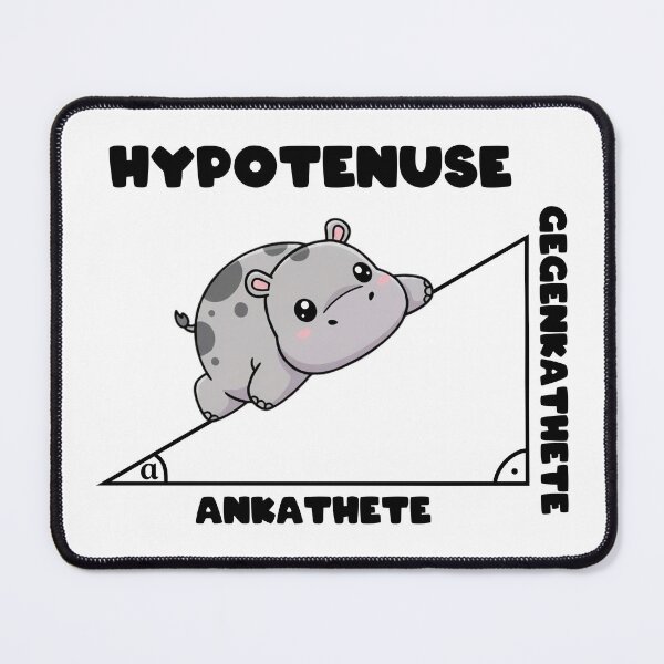 Item preview, Hypotenuse - hippopotamus, math pun designed and sold by Jendrik1507.