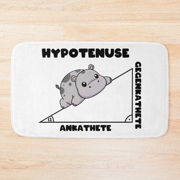 Item preview, Hypotenuse - hippopotamus, math pun designed and sold by Jendrik1507.