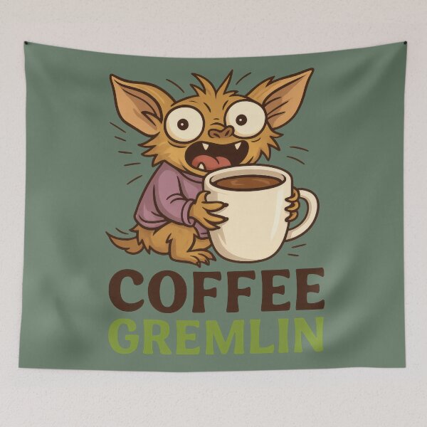 Item preview, Coffee Gremlin – Caffeinated Chaos Creature designed and sold by Ombrya.