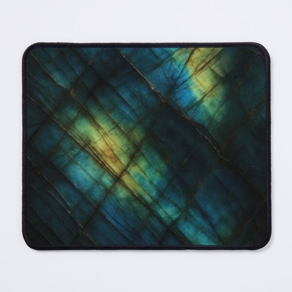 Item preview, Blue Green Labradorite Gemstone Texture – Iridescent Crystal Surface with Golden Highlight designed and sold by SurfaceCraft Studio.
