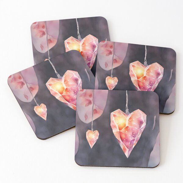 Item preview, Pink Crystal Hearts designed and sold by CalmnessbyChoice.
