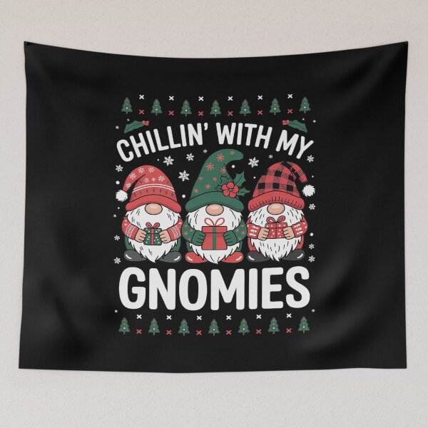 Item preview, Chillin’ With My Gnomies Gnome Friend Christmas Pajama  designed and sold by ClassicAnthony.