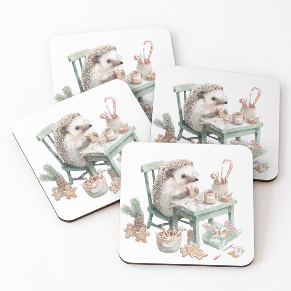 Item preview, Cozy Winter Woodland Animals • Hedgehog Art designed and sold by Eagle Falls Animal Creations.