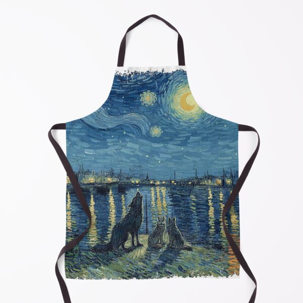Item preview, Starry Night with Wolves: Howling and Mystery Under the Moon designed and sold by ByMoss.