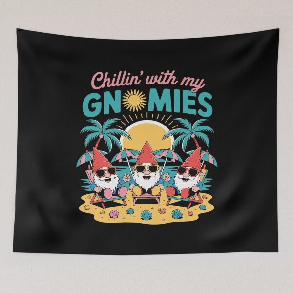 Item preview, Chillin’ with My Gnomies Summer Vacation Beach   designed and sold by ClassicAnthony.