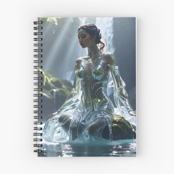 Item preview, "Spirit of the Waters — The Waterfall Nymph" designed and sold by Schoenenwald - Illustrations Uniques et Originales.