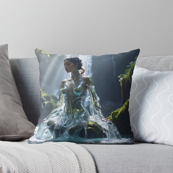 Item preview, "Spirit of the Waters — The Waterfall Nymph" designed and sold by Schoenenwald - Illustrations Uniques et Originales.