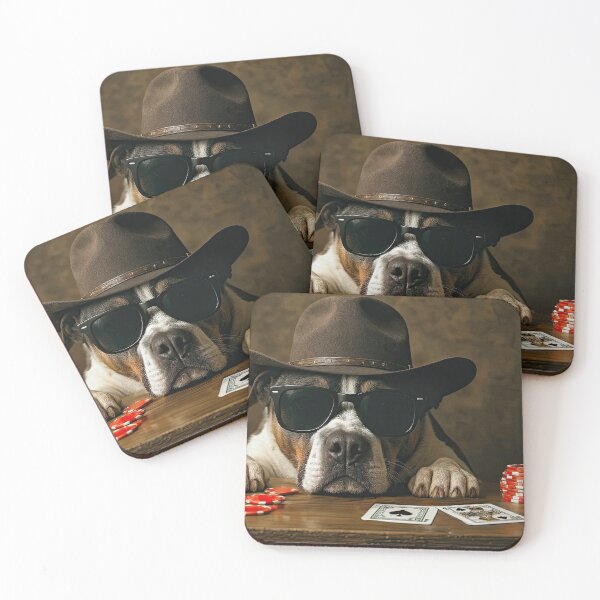 Item preview, Dog Playing Blackjack Poker Face Gambling Cards designed and sold by Stephanie Laird.