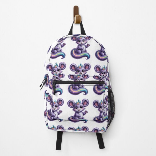 Item preview, Cute Kawaii Rainbow Creature: Magical Purple Mouse Illustration designed and sold by RudArtAI.