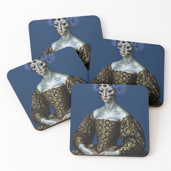 Item preview, Lady deep one a Creepy Lovecraftian citizen of Innsmouth portrait art designed and sold by Vintage Designs +.
