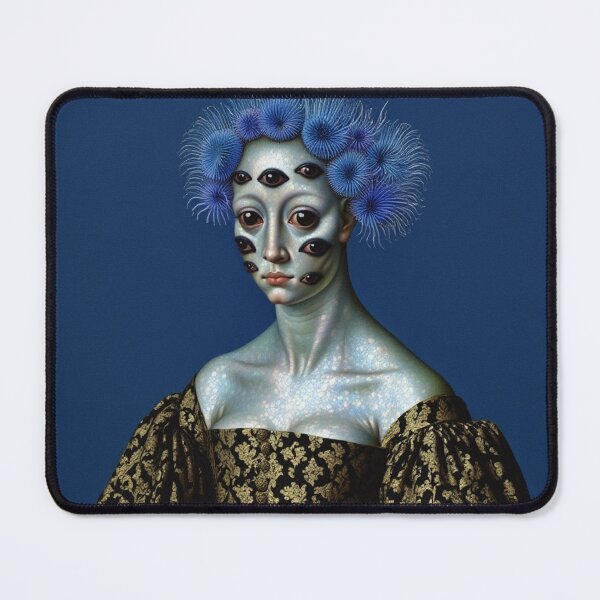 Item preview, Lady deep one a Creepy Lovecraftian citizen of Innsmouth portrait art designed and sold by Vintage Designs +.