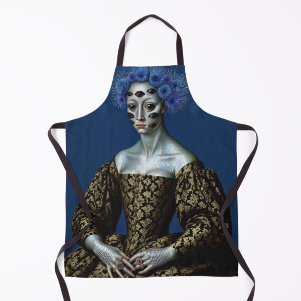 Item preview, Lady deep one a Creepy Lovecraftian citizen of Innsmouth portrait art designed and sold by Vintage Designs +.