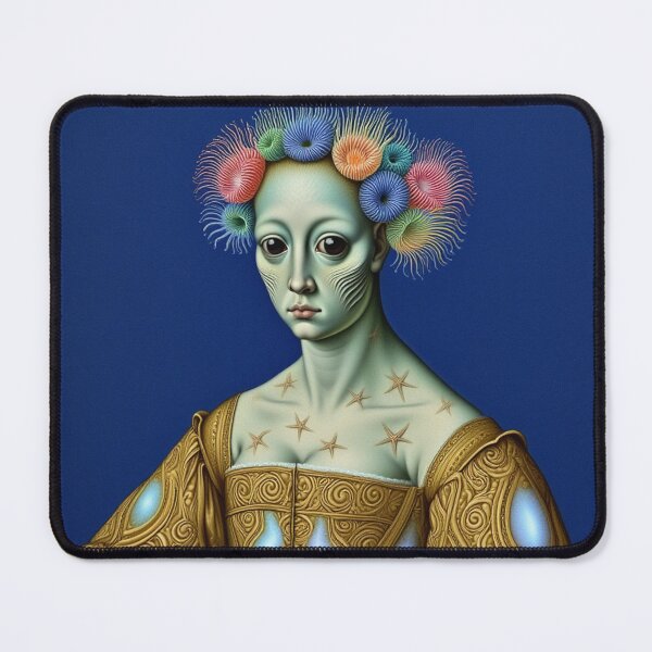 Item preview, Lady deep one a Creepy Lovecraftian citizen of Innsmouth portrait art designed and sold by Vintage Designs +.