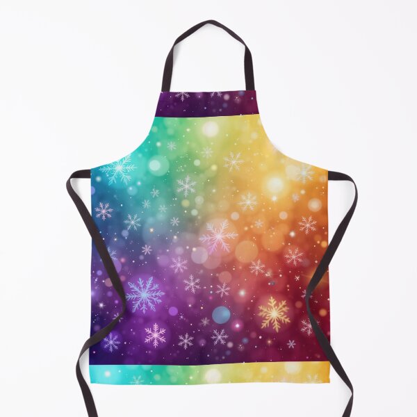 Item preview, Rainbow Glow Snowflake Background – Vibrant Multicolor Winter Design with Neon Snowflakes and Festive Bokeh Lights designed and sold by PixelVibe782.