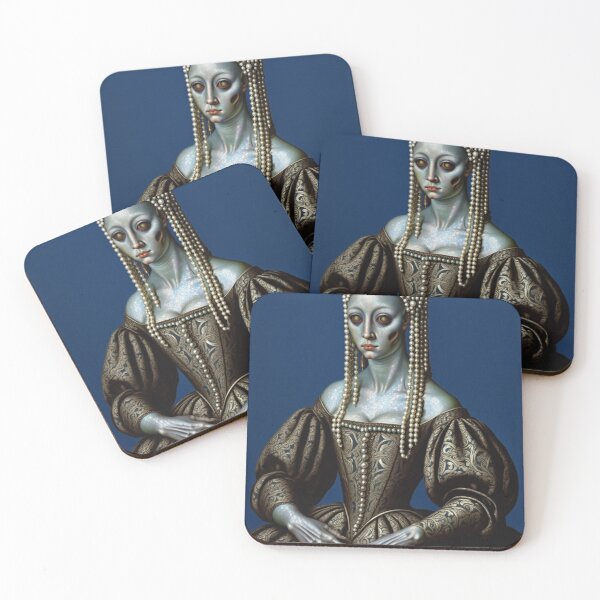 Item preview,  Lady deep one a Creepy Lovecraftian citizen of Innsmouth portrait art designed and sold by Vintage Designs +.