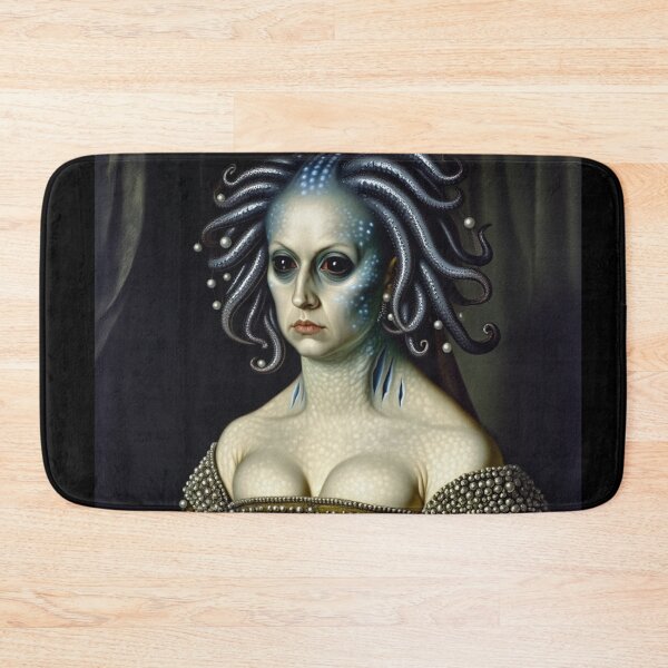 Item preview, Lady deep one a Creepy Lovecraftian citizen of Innsmouth portrait art designed and sold by Vintage Designs +.