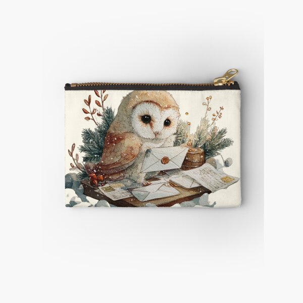 Item preview, Cozy Winter Woodland Animals • Owl Art designed and sold by Eagle Falls Animal Creations.