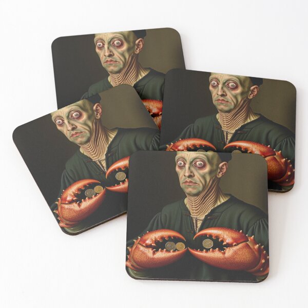 Item preview, Lobster Larry a Creepy Lovecraftian citizen of Innsmouth portrait art designed and sold by Vintage Designs +.