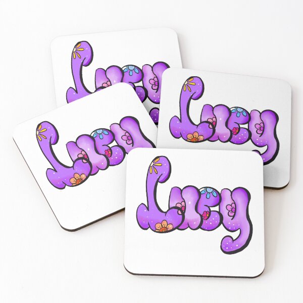 Item preview, Lucy popular girls name woman women’s first name in purple calligraphy personalized customized gift for Lucy designed and sold by Artonmytee.