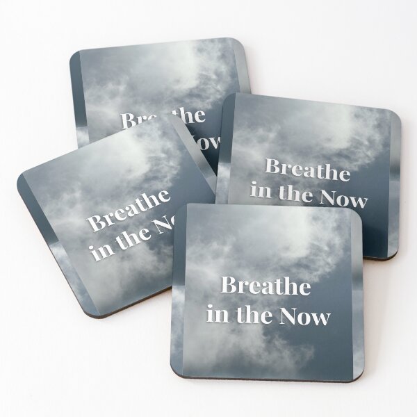 Item preview, Breathe in the Now – Calming Cloud Affirmation Art designed and sold by TrisaThyme.