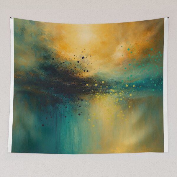 Item preview, Abstract Sunset Over Teal Waters designed and sold by Joey Santiago.