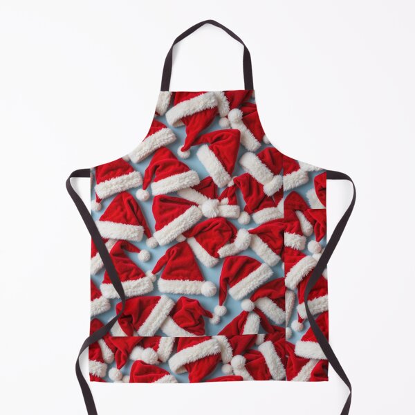 Item preview, Festive Red Santa Hats Overlapping in a Vibrant Christmas Pattern designed and sold by PixelVibe782.