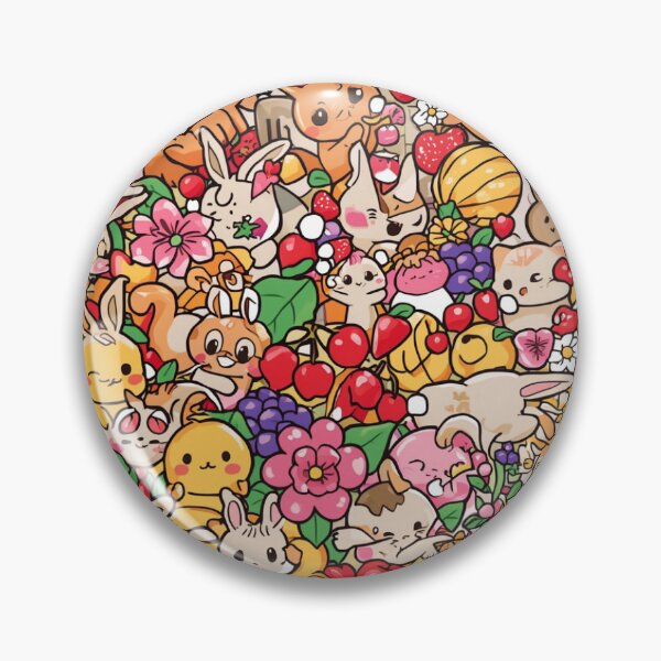 Item preview, Cute Animal Paradise – Adorable Kawaii Forest Full of Fruits and Flowers designed and sold by BoB-66.