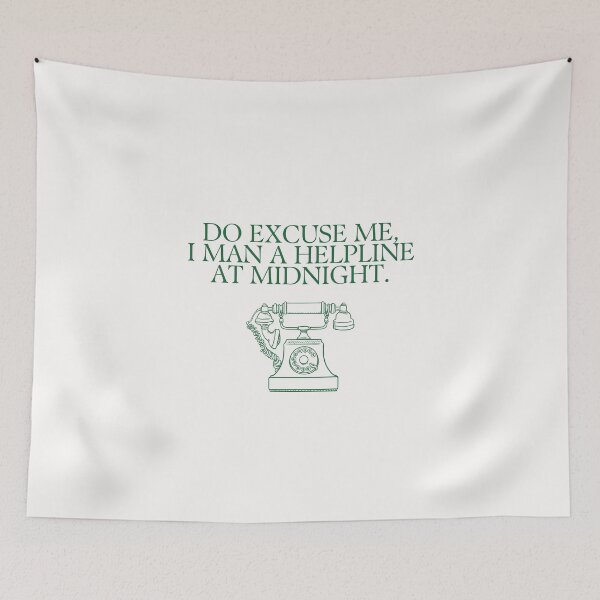 Item preview, I man a helpline at midnight. Victoria Wood Quote. designed and sold by DontKnowMuch.