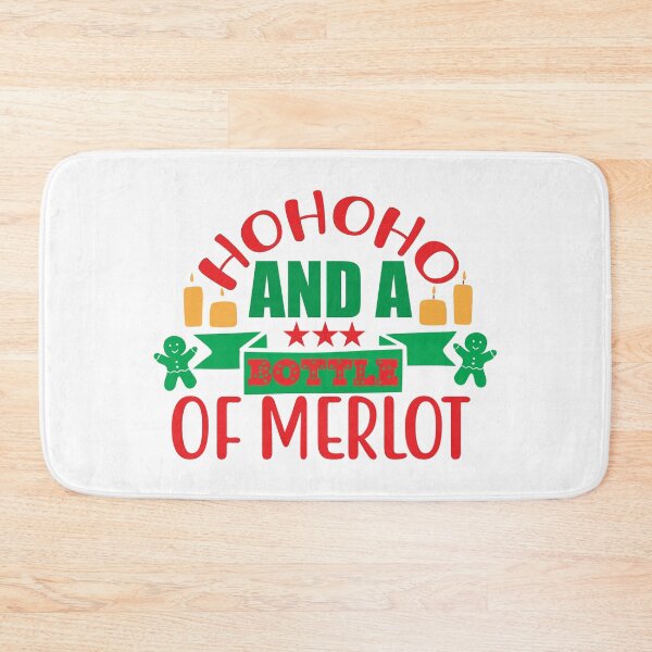 Item preview, Hohoho and a Bottle of Merlot - Funny Christmas Wine Pun designed and sold by FuzionRaptor.