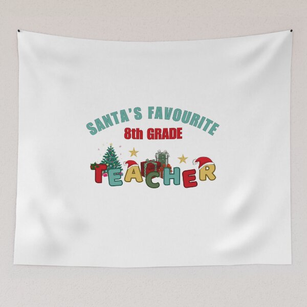 Item preview, Santa’s Favourite 8th Grade Teacher designed and sold by DixieGirlStudio.