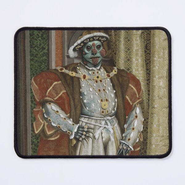 Item preview, The deep one a Creepy Lovecraftian citizen of Innsmouth portrait art designed and sold by Vintage Designs +.