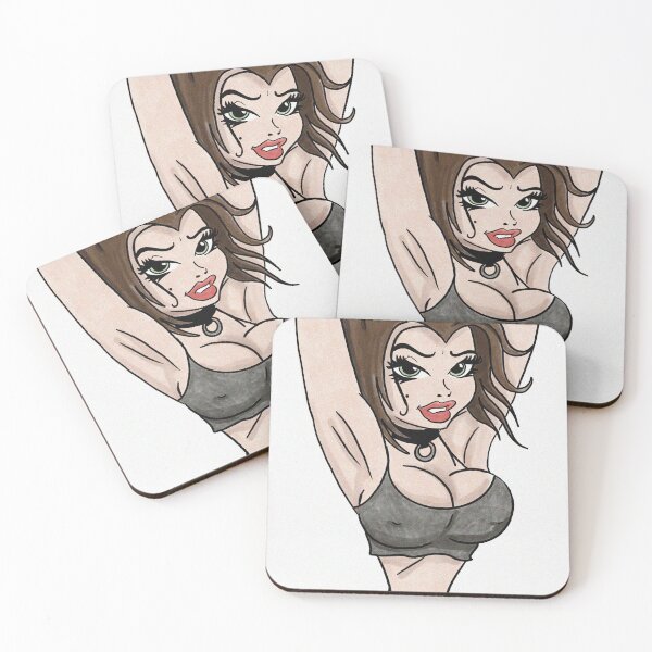 Item preview, Cartoon woman posing showing armpits illustration designed and sold by Vintage Designs +.
