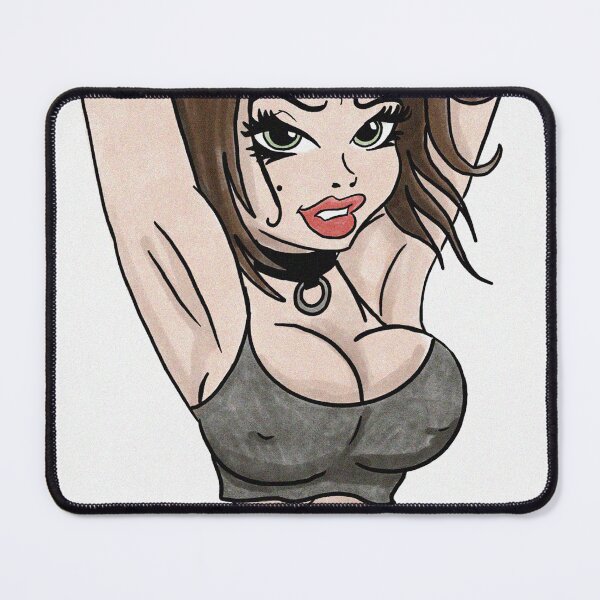 Item preview, Cartoon woman posing showing armpits illustration designed and sold by Vintage Designs +.