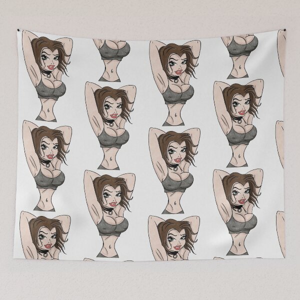 Item preview, Cartoon woman posing showing armpits illustration designed and sold by Vintage Designs +.