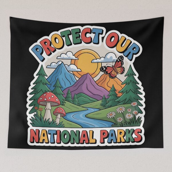 Item preview, Protect Our National Parks – Colorful Retro Nature  designed and sold by VividOrganica.