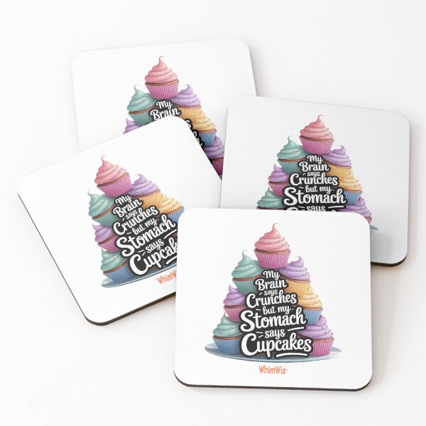 Item preview, Stomach Says Cupcakes - WhimWiz Funny Quote & Quirky Gift Idea designed and sold by WhimWiz.