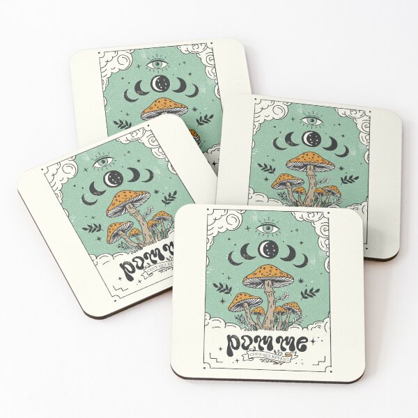 Item preview, Ceux qui rêvent – Mystical Moon Mushrooms Poster Inspired by Pomme designed and sold by Miaou Studio.